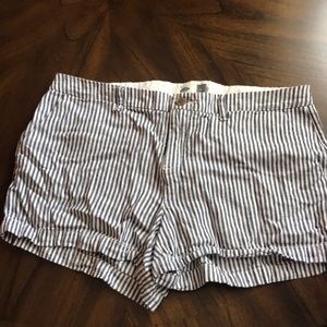 Grey and white stripped shorts